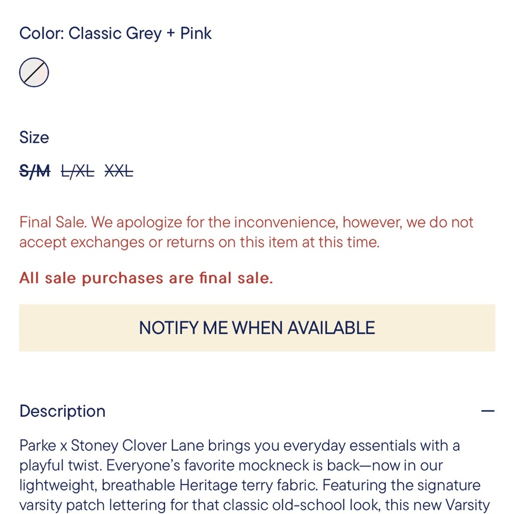 Parke x SCL Varsity Mockneck - Picture 4 of 4